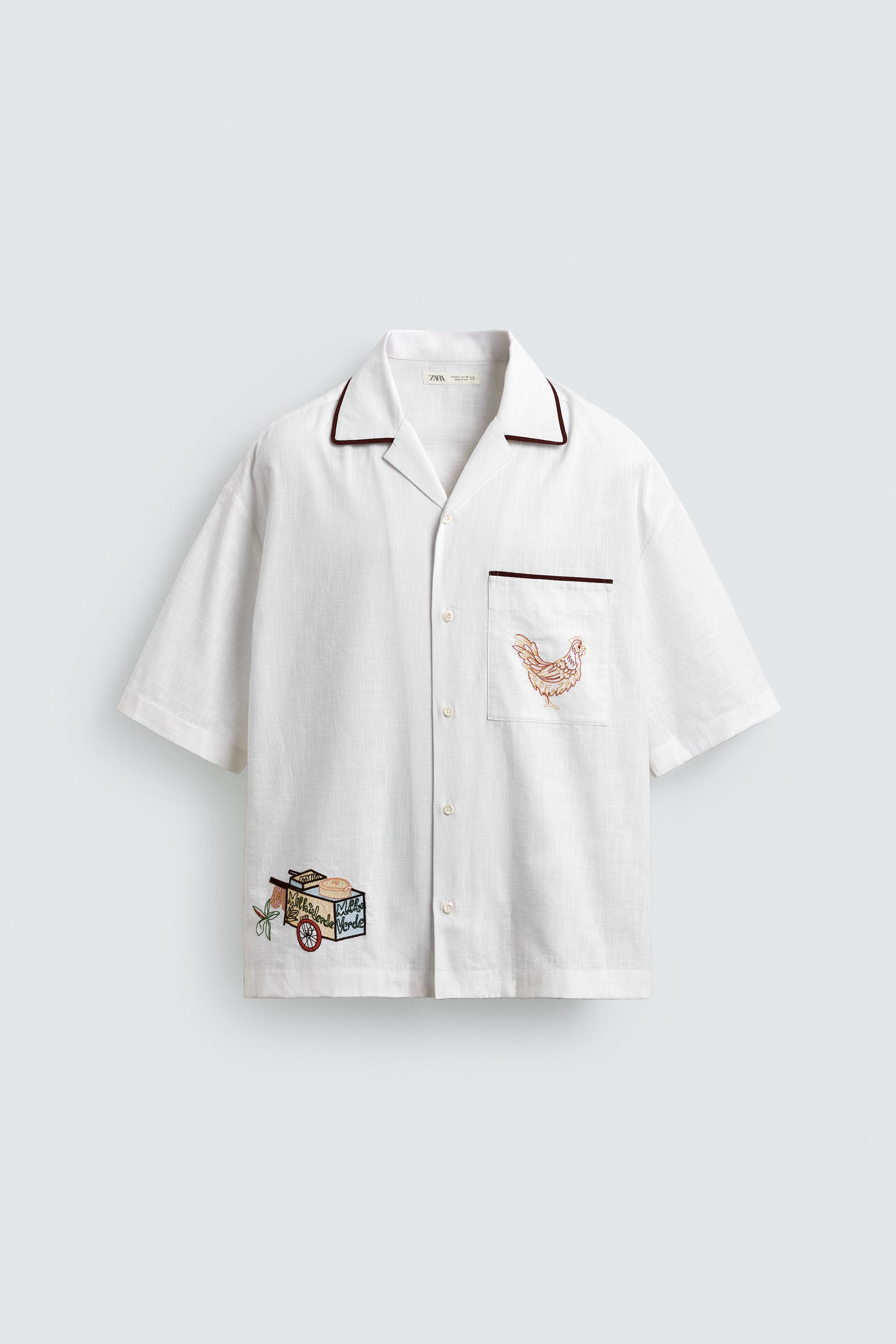 RELAXED FIT EMBROIDERED SHIRT